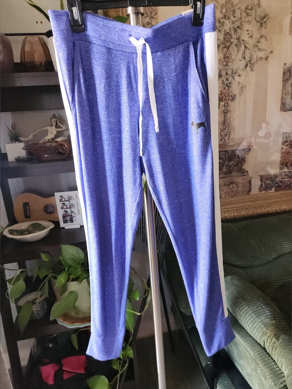 Victoria's Secret PINK Blue Skinny Jogger Sleepwear Pants Size M